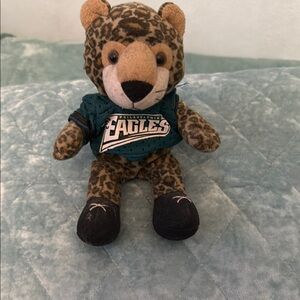 Brown and Green Leopard Print Plush with Jersey